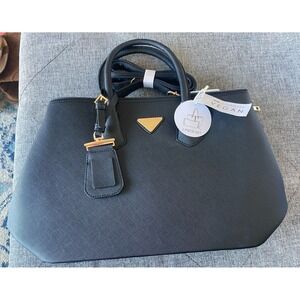Risotto Brand Handbag And Wallet Vegan‎ PETA Approved Black  - Shoulder Strap